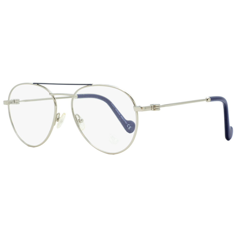 Moncler Oval Eyeglasses ML5023 016 Palladium/Dark Blue 54mm 5023